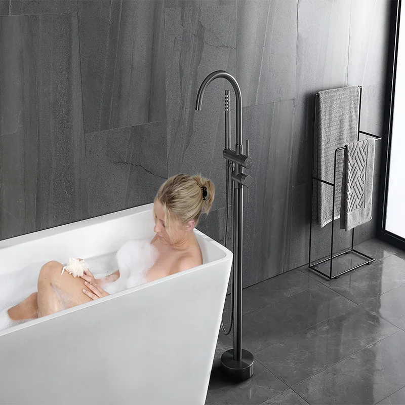 Floor style full copper cylinder side shower shower set column basin shower cold and hot vertical bathtub faucet
Floor style full copper cylinder side shower shower set column basin shower cold and hot vertical bathtub faucet