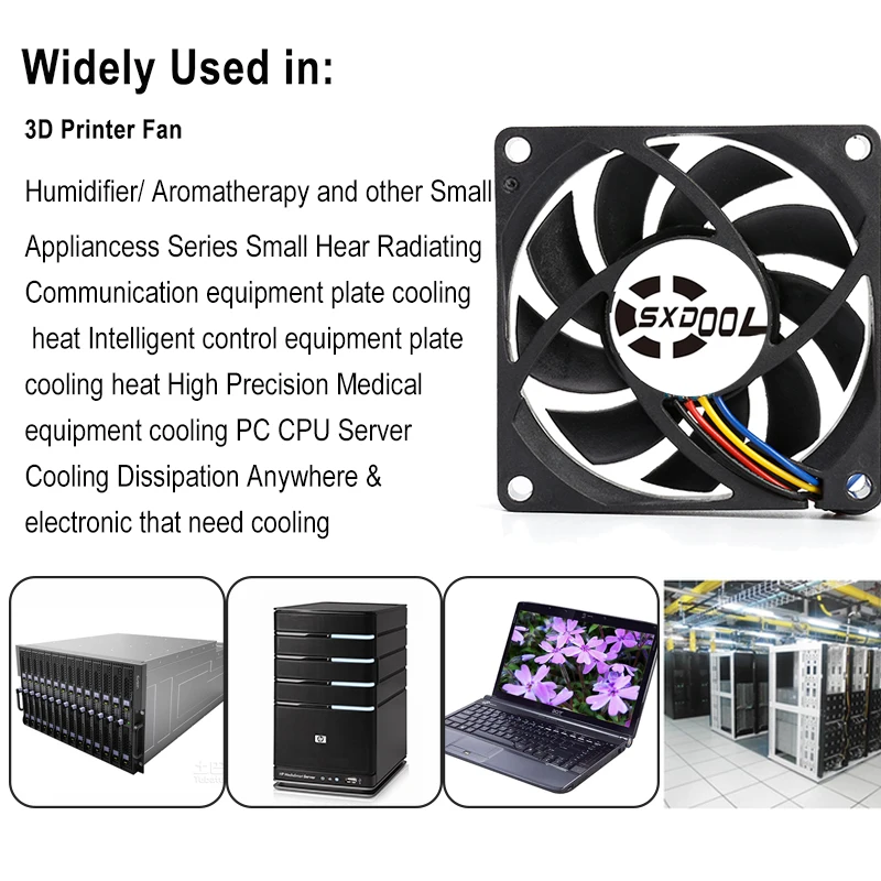 2pcs SXDOOL 70mm cooling fan 24V 70X70X15mm slim 15mm DC brushless cooling fan cooler radiator 0.12A 3500RPM 29.5CFM
2pcs SXDOOL 70mm cooling fan 24V 70X70X15mm slim 15mm DC brushless cooling fan cooler radiator 0.12A 3500RPM 29.5CFM