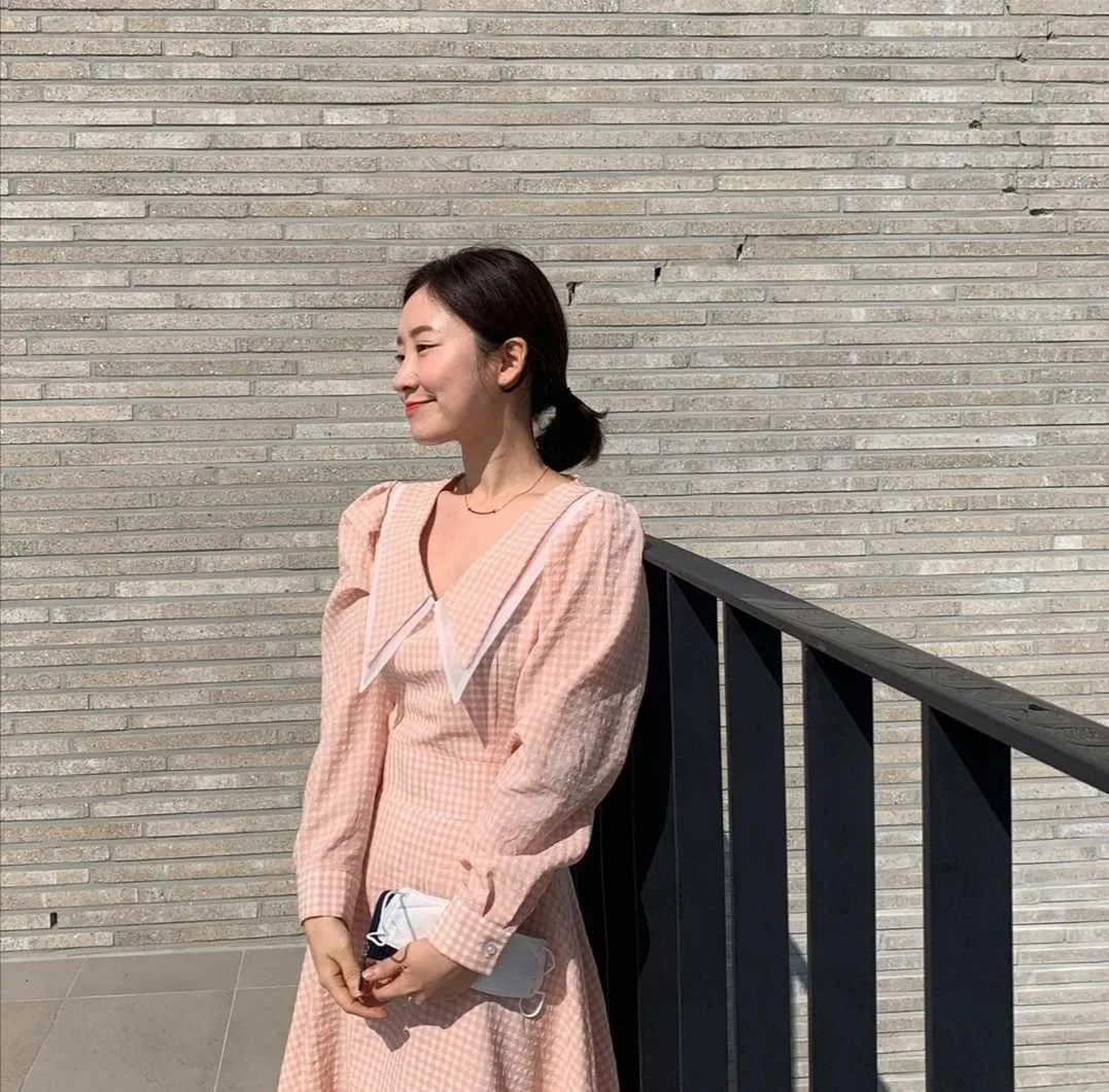 Vinatge Plaid Slim Dress Women High Waist Hip A Line Vestidos Turn Down Collar Long Sleeve Pullover Robe Spring 2021
Vinatge Plaid Slim Dress Women High Waist Hip A Line Vestidos Turn Down Collar Long Sleeve Pullover Robe Spring 2021
