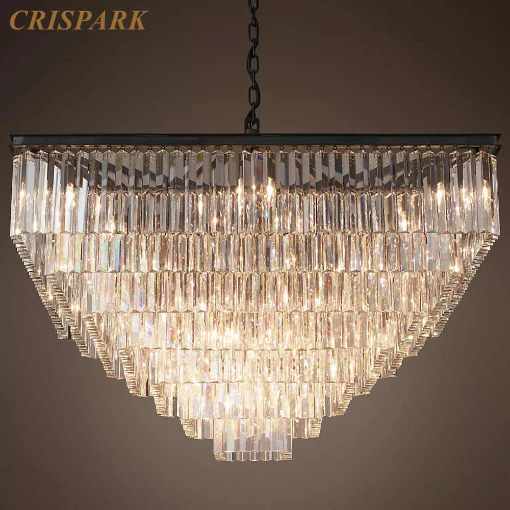 1920s Odean Square Chandelier Retro Prism Crystal Ceiling Chandelier LED Home Decor Multi-tier Hanging Light Fixture for Foyer
1920s Odean Square Chandelier Retro Prism Crystal Ceiling Chandelier LED Home Decor Multi-tier Hanging Light Fixture for Foyer