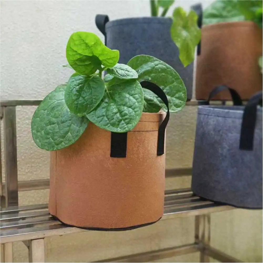 

10PCS Grow Bags Felt Garden Fabric Planting bag Vegetable Flower Pot Planter Potato strawberry Seedling growing Pot Garden Tools