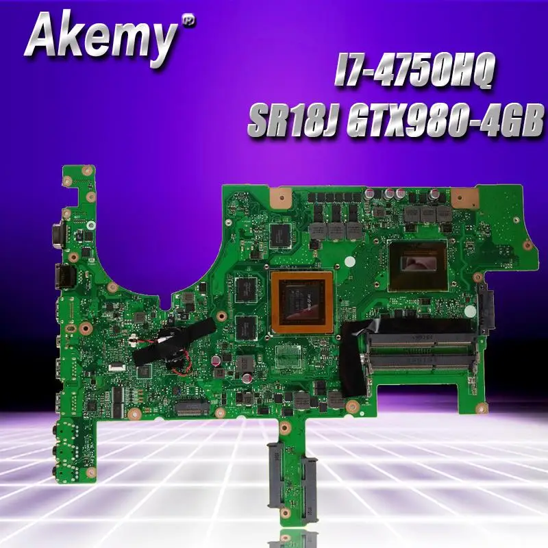 Akemy ROG G751JY Laptop motherboard For Asus G751JY G751JT G751J G751Tested original mainboard I7-4750HQ SR18J GTX980-4GB
Akemy ROG G751JY Laptop motherboard For Asus G751JY G751JT G751J G751Tested original mainboard I7-4750HQ SR18J GTX980-4GB