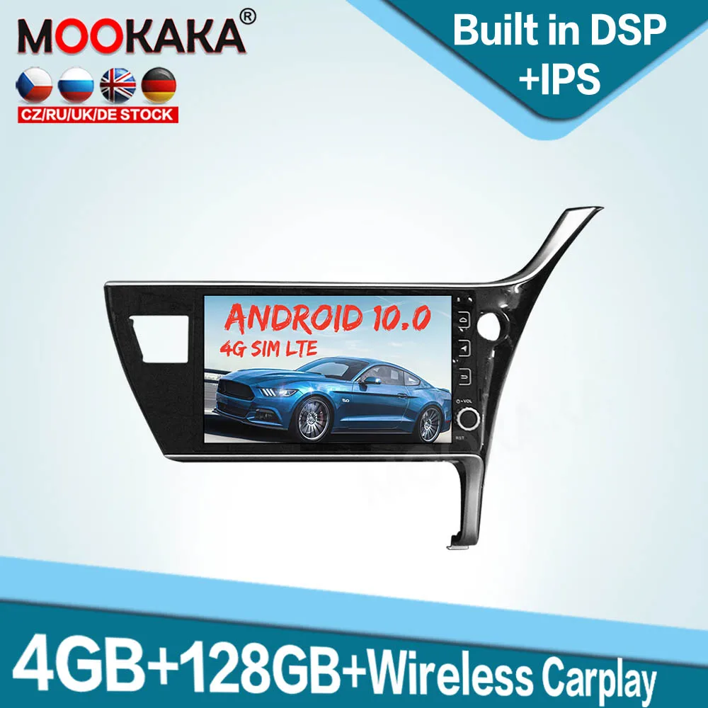 

Для Toyota Corolla 2016 - 2018 4G SIM LTE Android 10,0 128G Автомобильный GPS-навигатор мультимедийный плеер RHD автомобильное радио стерео головное устройство