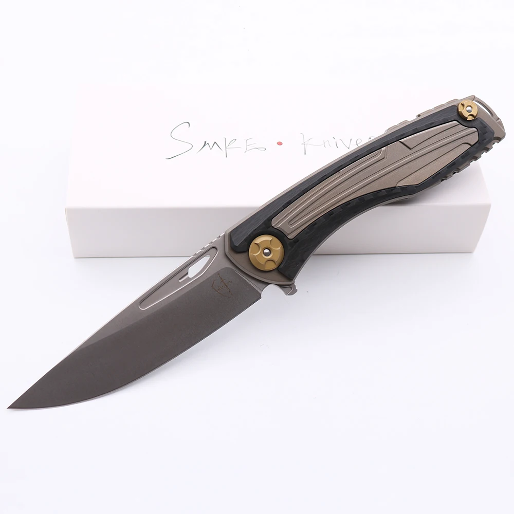 Ножи SMKE Svarn II Flipper складной клинок из углеродного волокна и титановой