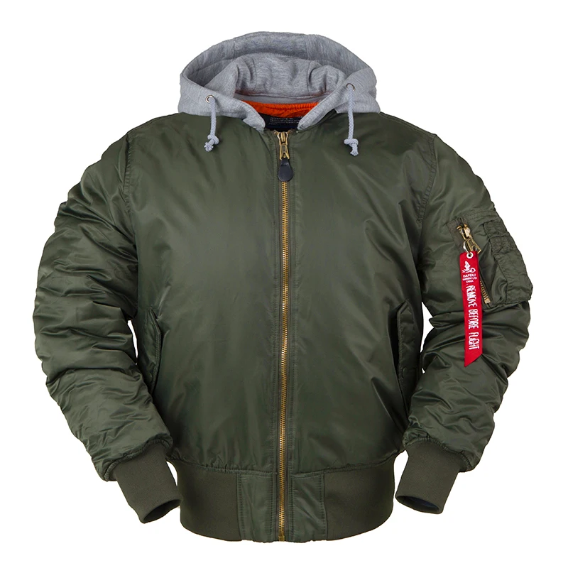 

2020 aw winter bomber flight jacket MA-1 with hood streetwear clothes mens clothing hip hop baseball letterman oversized varsity