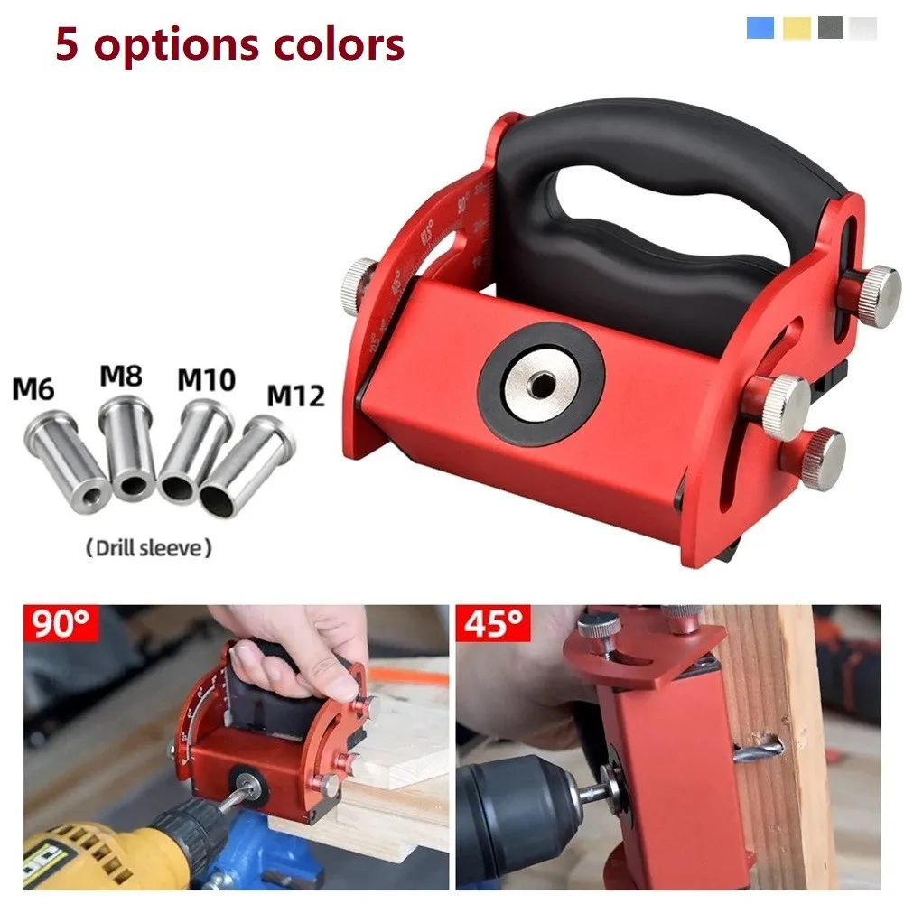 Aluminum Alloy Wood Punch Locator Hole Opener Doweling Jig Set Adjustable Woodworking Angle Dowel Pocket Drill Guide Power Tool
Aluminum Alloy Wood Punch Locator Hole Opener Doweling Jig Set Adjustable Woodworking Angle Dowel Pocket Drill Guide Power Tool