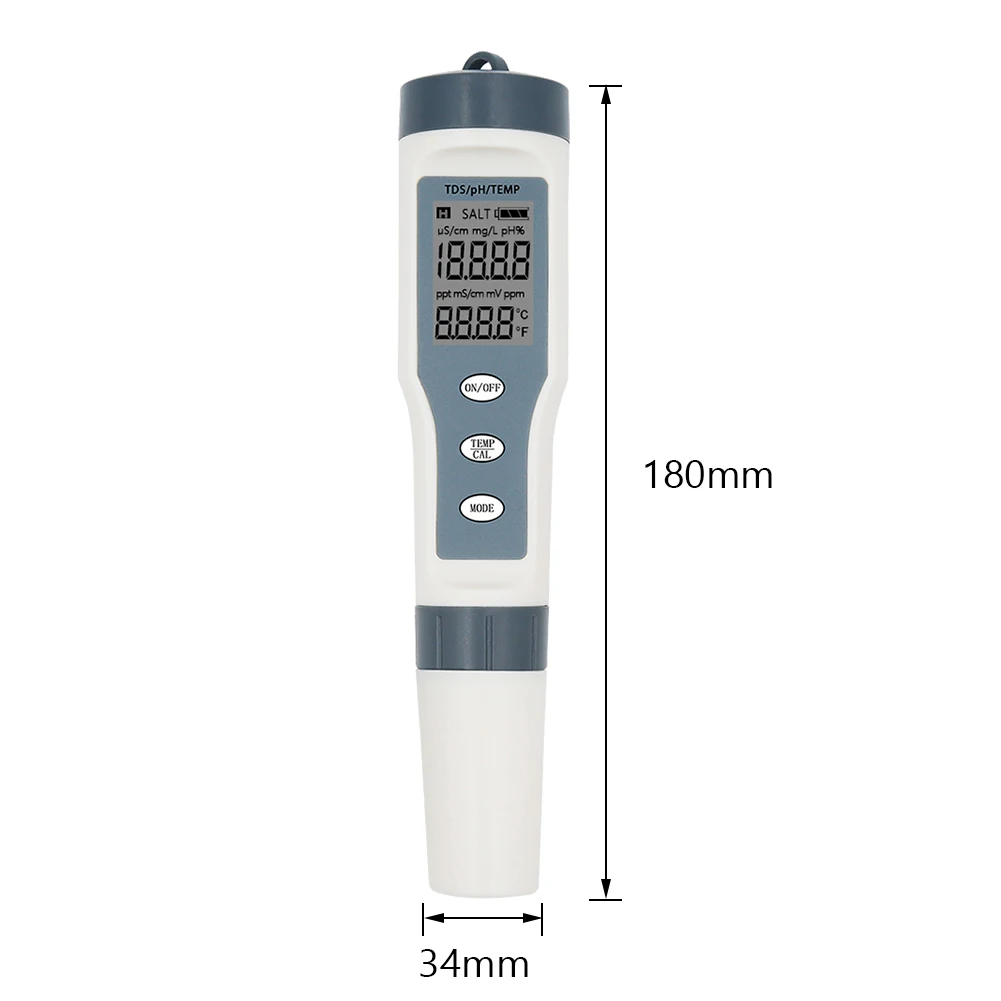 3 In 1 Digital TDS Tester with PH Temperature Pool Water Quality Test Meter Multifunction PH/TDS/Temp Test Pen Instrument
3 In 1 Digital TDS Tester with PH Temperature Pool Water Quality Test Meter Multifunction PH/TDS/Temp Test Pen Instrument