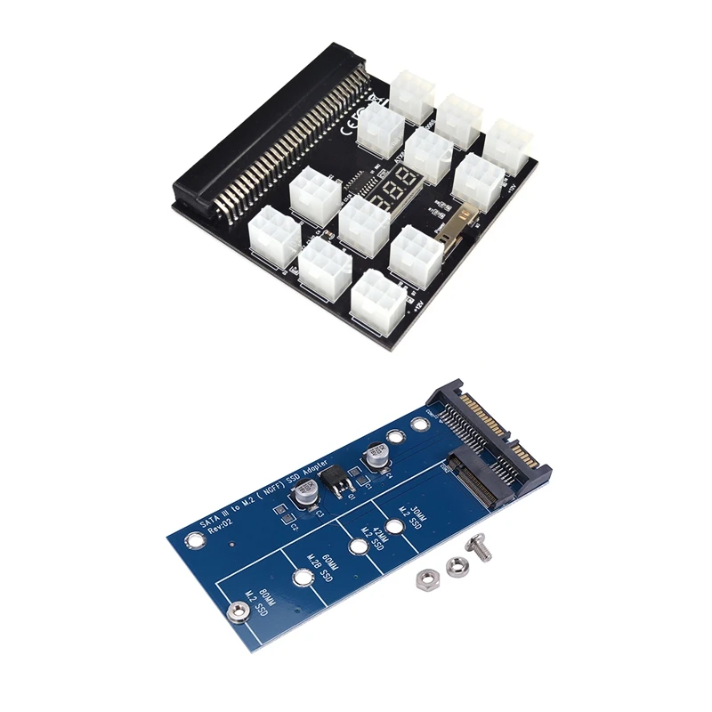 PCI-E 12X6Pin Power Supply Breakout Board Adapter Converter 12V with M.2 SSD to 2.5-Inch SATA 3 Adapter Card
PCI-E 12X6Pin Power Supply Breakout Board Adapter Converter 12V with M.2 SSD to 2.5-Inch SATA 3 Adapter Card