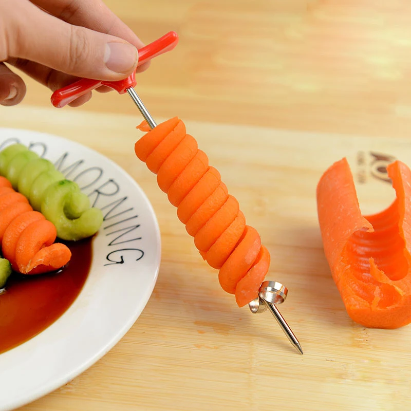 Vegetables Spiral Knife Carving Tool Potato Carrot Cucumber Salad Chopper Manual Spiral Screw Slicer Cutter Spiralizer
Vegetables Spiral Knife Carving Tool Potato Carrot Cucumber Salad Chopper Manual Spiral Screw Slicer Cutter Spiralizer