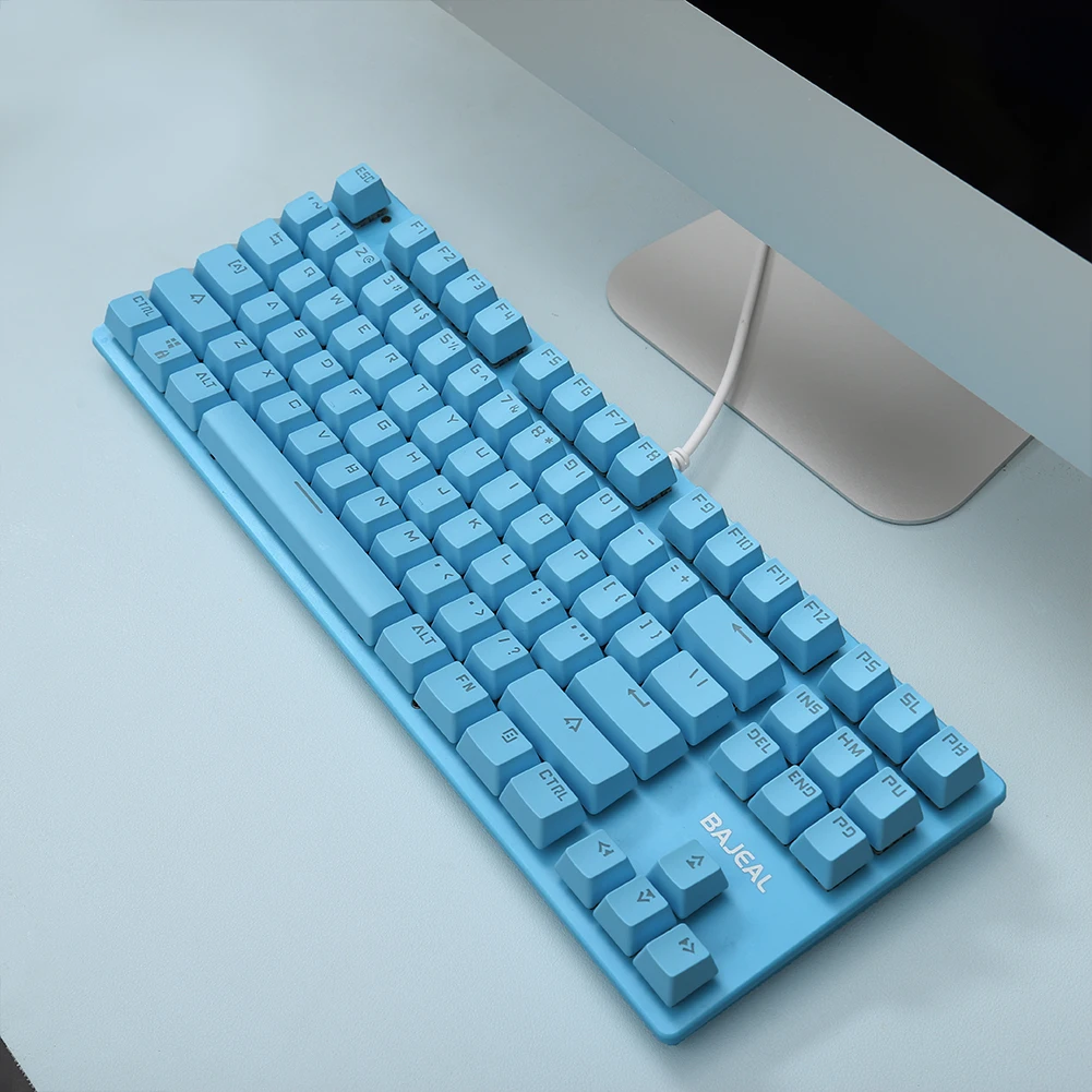 Mechanical Gaming Keyboard 87 Keys Blue Switch LED Backlit Keyboard for Laptop Desktop Computer PC Accessories
Mechanical Gaming Keyboard 87 Keys Blue Switch LED Backlit Keyboard for Laptop Desktop Computer PC Accessories
