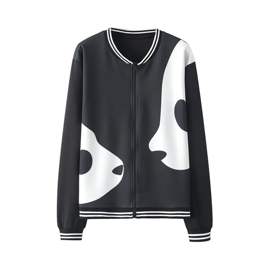 2019 Casual Autumn Women Jackets Outerwear Animal Print Colored Zipper Blouse Female Bomber Fashion Baseball Coat | Женская одежда