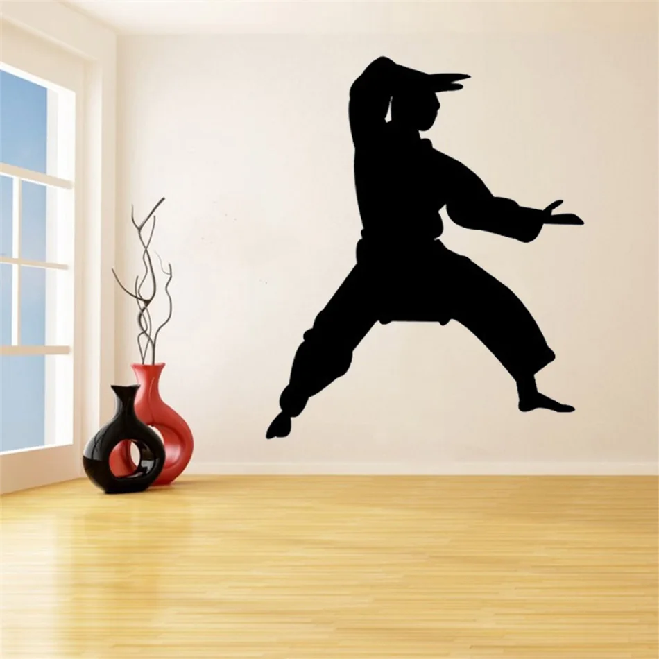 

Chinese Martial Art Shaolin Kung Fu Monk Soldier Traditional Culture Wall Stickers Vinyl Removable FM-158