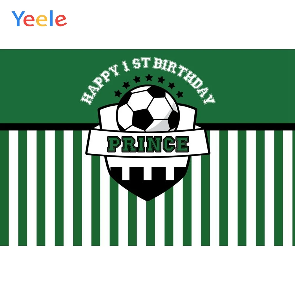 Yeele Happy 1st Birthday Party Baby Boy Green Stripe Football Background Vinyl Photography Backdrops For Photo Studio Photophone
Yeele Happy 1st Birthday Party Baby Boy Green Stripe Football Background Vinyl Photography Backdrops For Photo Studio Photophone