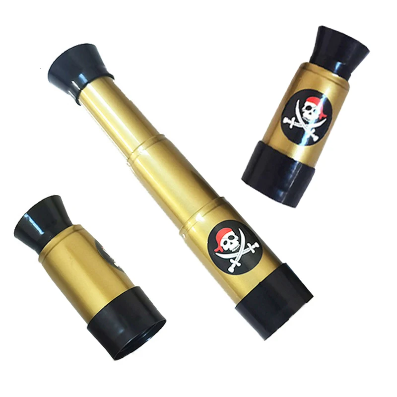 3Pcs/Set Children Pirate Eye Patch with Skull Telescope Compass Dress Up Prop Toy Halloween Theme Party Decorations Gifts - купить по