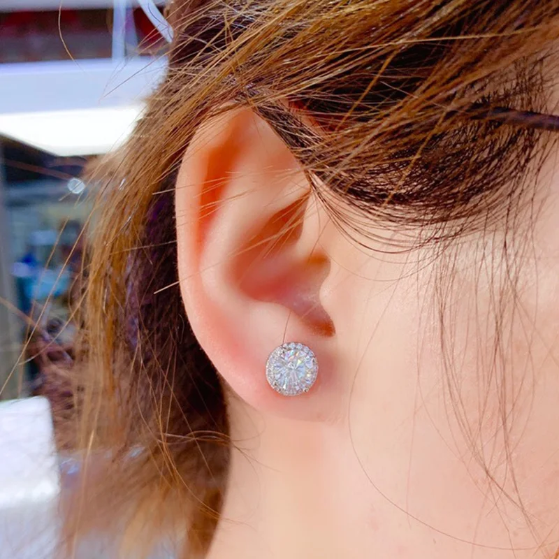 Moissanite Stud Earring for Wedding Party Women Anniversary Gift 0.5CT 1CT VVS Lab Diamond Fine Jewelry Royal 925 SterlingSilver
Moissanite Stud Earring for Wedding Party Women Anniversary Gift 0.5CT 1CT VVS Lab Diamond Fine Jewelry Royal 925 SterlingSilver