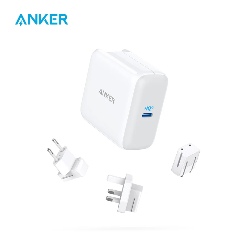 Зарядное устройство USB C зарядное Anker 65 Вт PIQ 3 0 Type-C PowerPort III с вилками стандарта