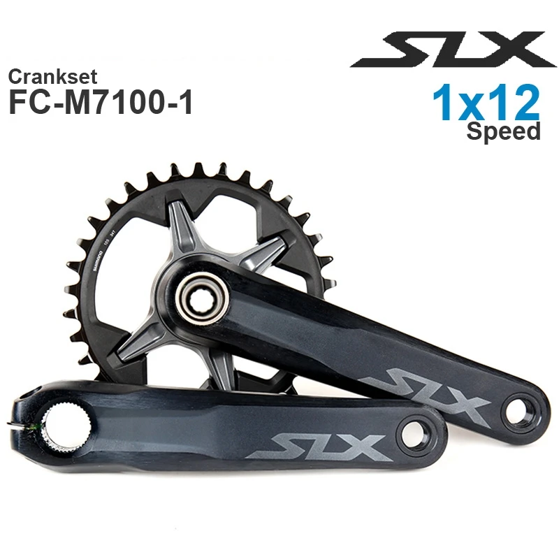 Кривошипная Система Shimano SLX M7100 1x12 В HOLLOWTECH II MTB кривошипная система Q Factor 172 мм