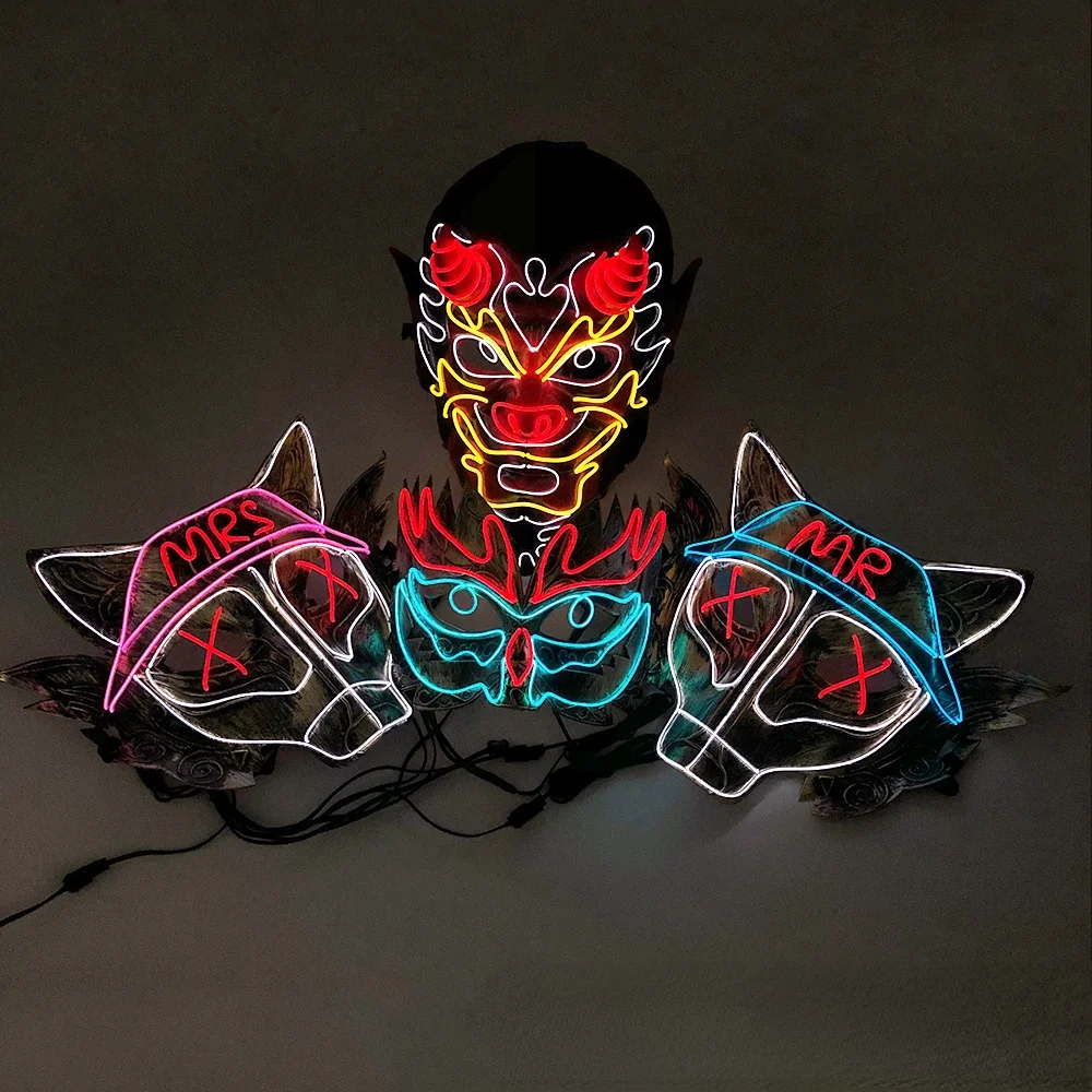 Halloween Party Mask Glowing Carnival LED Mask for Party Multicolor Luminous Mask Halloween Decoration
Halloween Party Mask Glowing Carnival LED Mask for Party Multicolor Luminous Mask Halloween Decoration