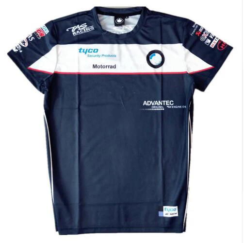 

Free Shipping Tyco Racing Team T-Shirt For BMW Men's Short Motorcycle T-shirts TAS Motorrad Motorbike Motocross Sports Jersey