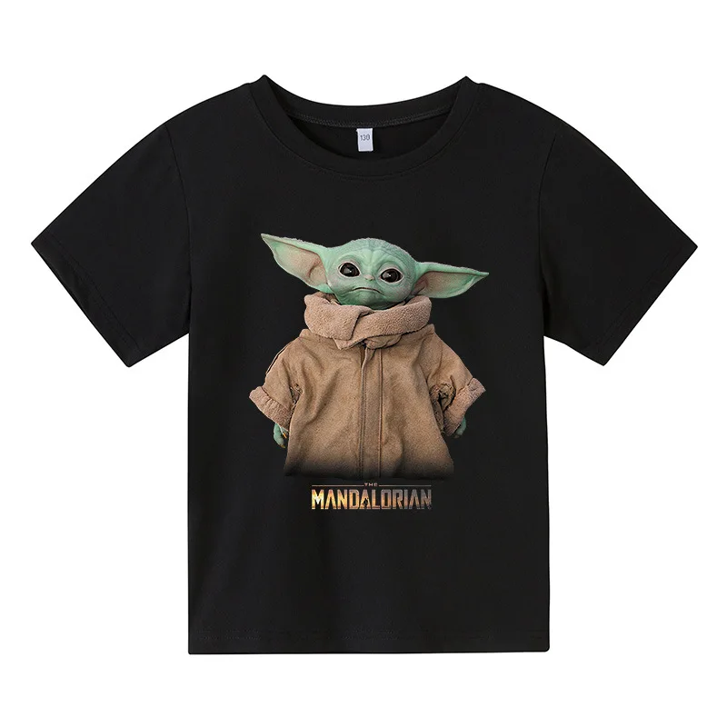 Yoda/детская одежда футболка для мальчиков многоцветная Футболка с круглым