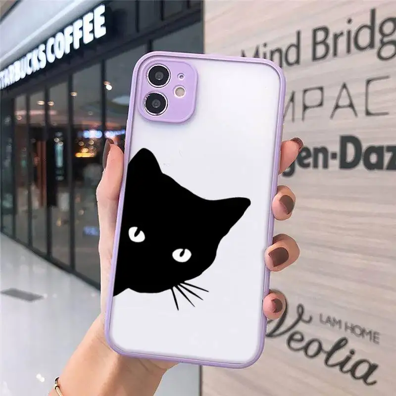 Cute cartoon animal black cat Phone Cases matte transparent For iphone 7 8 11 12 plus mini x xs xr pro max cover
Cute cartoon animal black cat Phone Cases matte transparent For iphone 7 8 11 12 plus mini x xs xr pro max cover