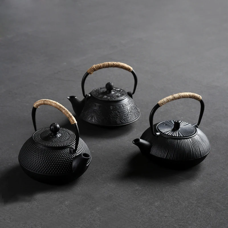 

Японский Железный чайник с инфузером из нержавеющей стали, чугунный чайник для чая, чайник для кипячения воды, Улун, чай 600/800/1200 мл