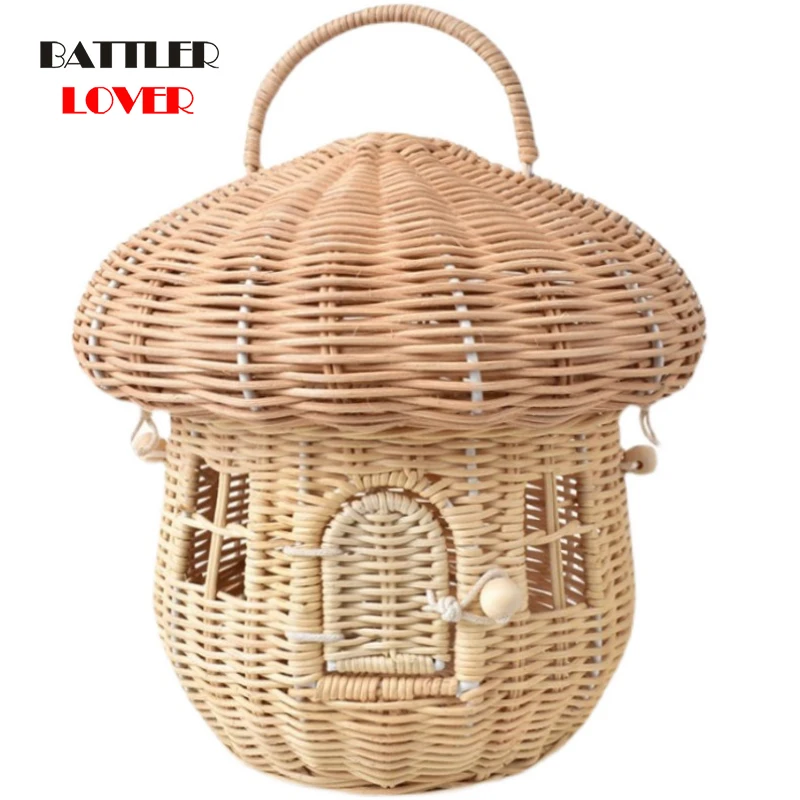 Handmade Rattan Weave Mushroom Shape Handbag For Women Storage Basket Baby Room Decoration Kids Bag Girl Funny Balloon Totes Bag 
Handmade Rattan Weave Mushroom Shape Handbag For Women Storage Basket Baby Room Decoration Kids Bag Girl Funny Balloon Totes Bag