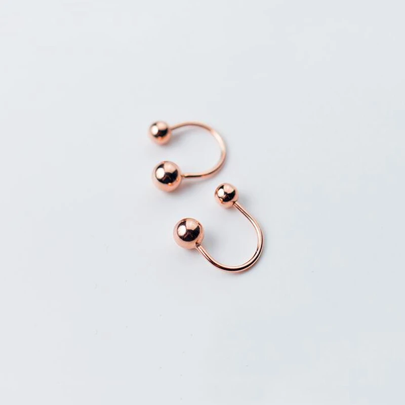 100% 925 Sterling Silver Rose Gold Minimalism Cute Smooth Bead Stud Earrings Jewelry Trend Women Jewelry For Party Gift
100% 925 Sterling Silver Rose Gold Minimalism Cute Smooth Bead Stud Earrings Jewelry Trend Women Jewelry For Party Gift