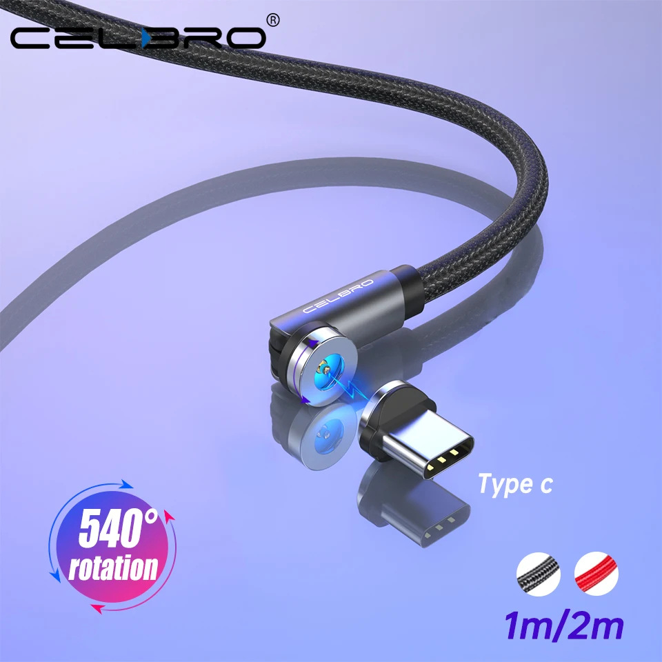 Магнитный зарядный кабель Usb Type C типа с вращением на 540 градусов магнитные кабели