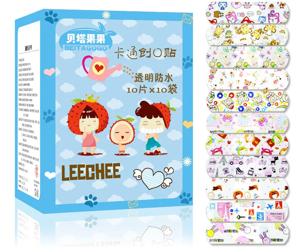 Lovely 100PCS Waterproof Breathable Cute Cartoon Band Aid Hemostasis Adhesive Bandages First Aid Emergency Kit For Kids Children
Lovely 100PCS Waterproof Breathable Cute Cartoon Band Aid Hemostasis Adhesive Bandages First Aid Emergency Kit For Kids Children