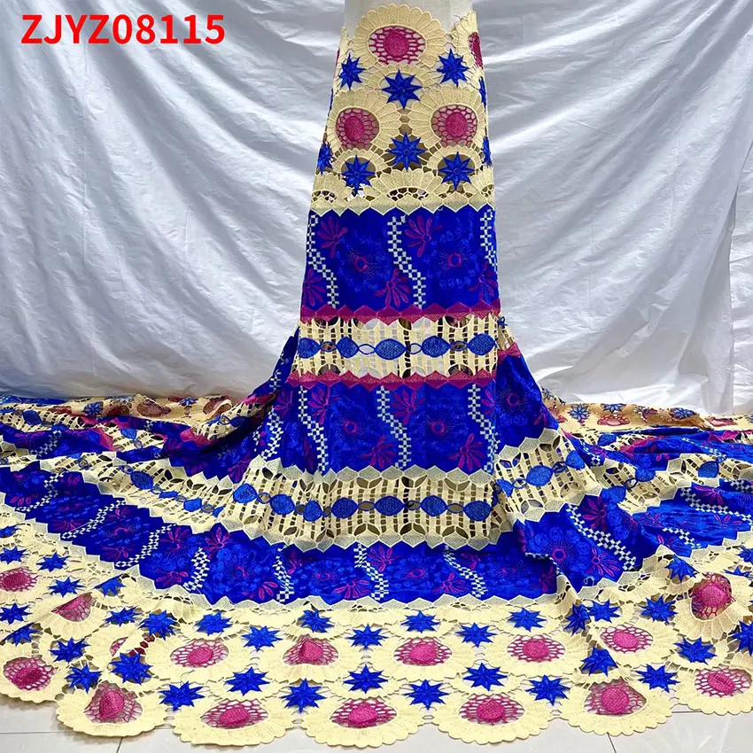 African Lace Fabric Nigerian Quality Water soluble + flannel embroidery For Wedding Sewing ZJYZ08115
African Lace Fabric Nigerian Quality Water soluble + flannel embroidery For Wedding Sewing ZJYZ08115