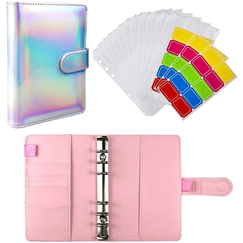 A6 PU Leather Binder Cover with 12Pcs Binder Pockets, Binder Loose Leaf Zipper Bags Envelope System
A6 PU Leather Binder Cover with 12Pcs Binder Pockets, Binder Loose Leaf Zipper Bags Envelope System