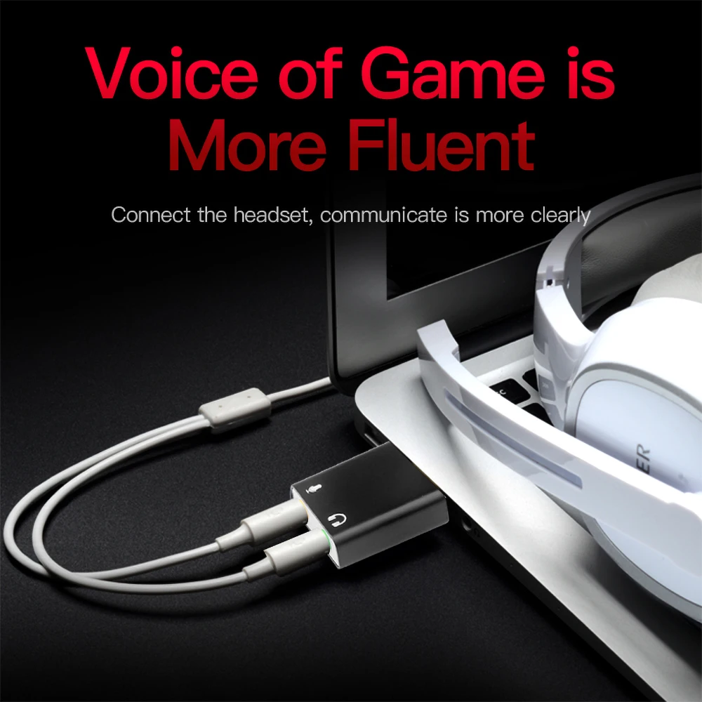 External USB Audio Sound Card USB To Jack 3.5mm Converter Headphone Adapter Mic Sound Card Headsets Virtual 7.1 Ch Microphone 
External USB Audio Sound Card USB To Jack 3.5mm Converter Headphone Adapter Mic Sound Card Headsets Virtual 7.1 Ch Microphone