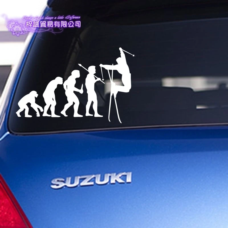 Evolution Ski Sticker Decal Skiing Ice Sports Posters Vinyl Pegatina Wall Decals Decor Mural Car | Дом и сад