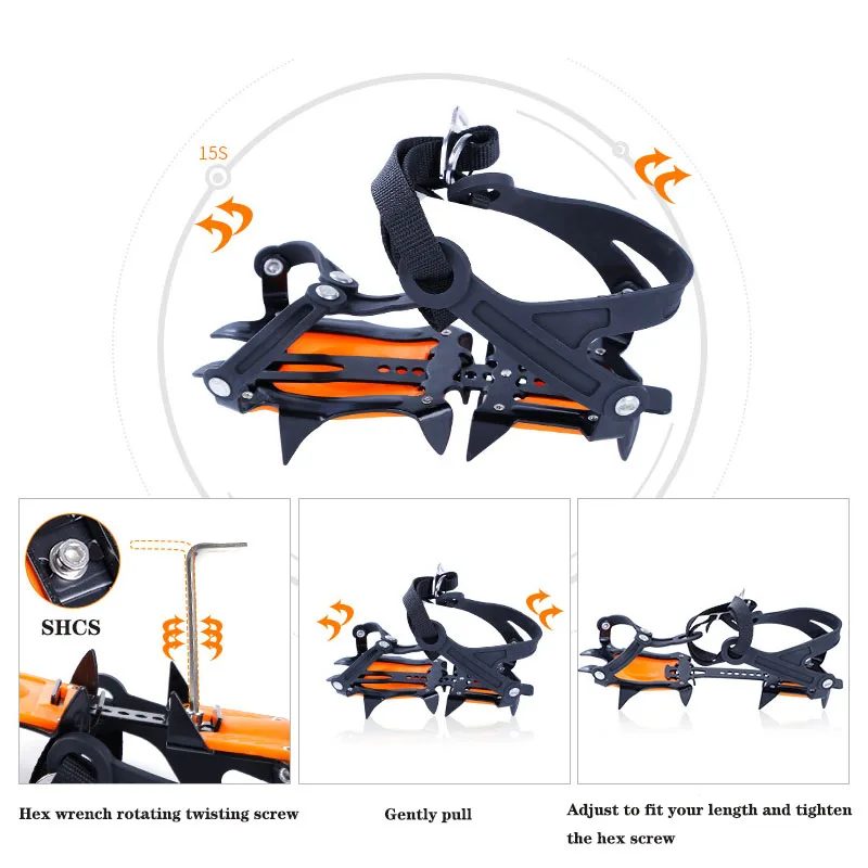 2019 NEW Outdoor Skiing Non-slip Crampons Ice Gripper Cleats Shoe Anti-Skid Spikes for Winter Hunting Climbing Hiking Steel Grip
2019 NEW Outdoor Skiing Non-slip Crampons Ice Gripper Cleats Shoe Anti-Skid Spikes for Winter Hunting Climbing Hiking Steel Grip