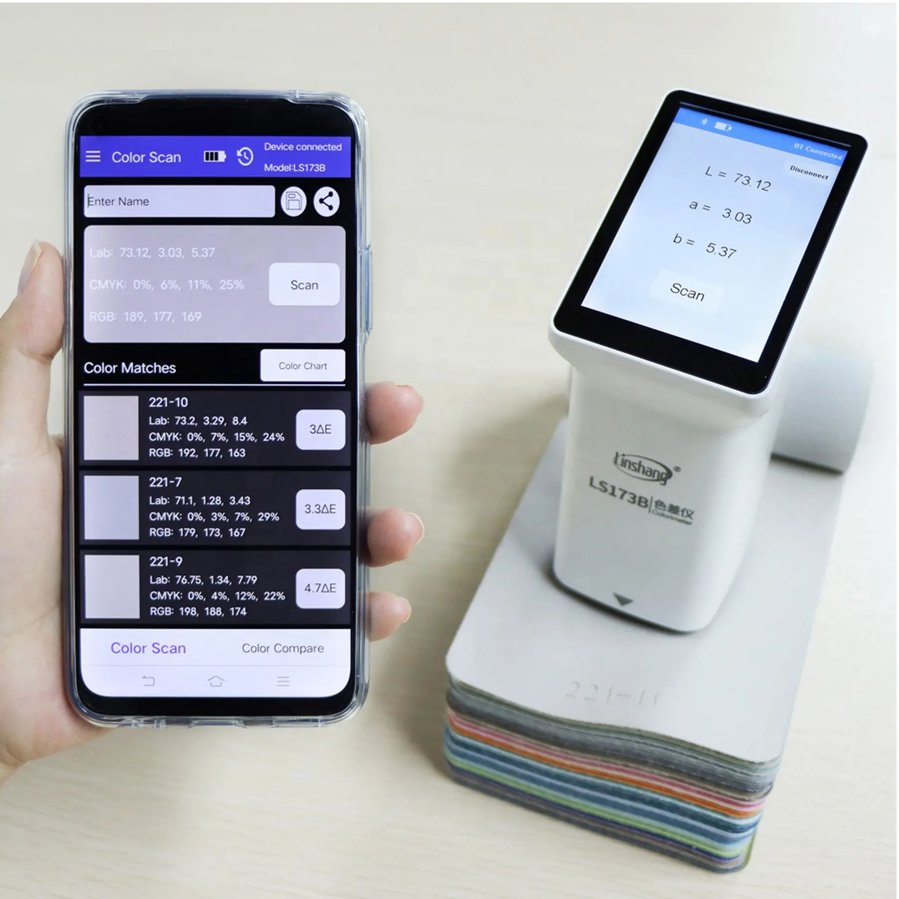 

Newly upgraded LS173B Smart Touch Screen Colorimeter Digital Coating Colorimeter Color Difference Anayzer
