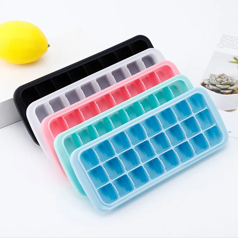 Silicone Ice Tray with 24 Cells and 36 Cells Silicone Ice Tray with Lid Consumer and Commercial Ice Box Ice Mold Box
Silicone Ice Tray with 24 Cells and 36 Cells Silicone Ice Tray with Lid Consumer and Commercial Ice Box Ice Mold Box