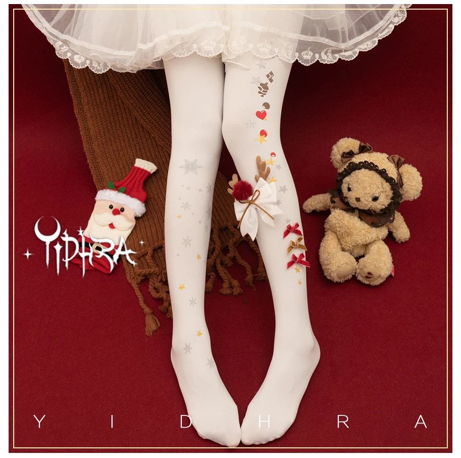 Janpanese Soft Sister Pantynose Cosplay Christmas Snowflake Flake Antlers Bowknot Accessories Cute Lolita Girl Tight Socks
Janpanese Soft Sister Pantynose Cosplay Christmas Snowflake Flake Antlers Bowknot Accessories Cute Lolita Girl Tight Socks