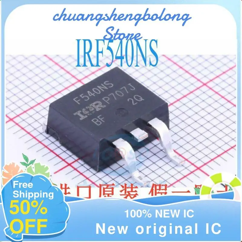 10-200PCS Imported new f540ns irf540ns f540s IRF540S to-263 SMD field effect MOS tube
10-200PCS Imported new f540ns irf540ns f540s IRF540S to-263 SMD field effect MOS tube