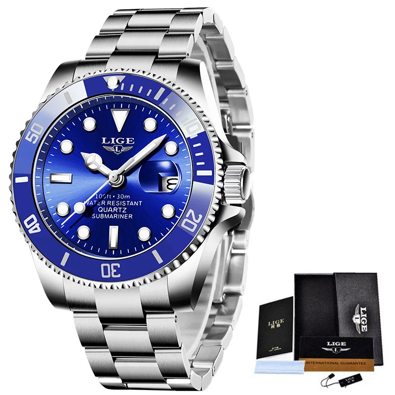 2021 New LIGE Men Watches Fashion Sport Stainless Steel Waterproof Quartz Watch Men Luxury Date Luminous Clock Relogio Masculino 
2021 New LIGE Men Watches Fashion Sport Stainless Steel Waterproof Quartz Watch Men Luxury Date Luminous Clock Relogio Masculino