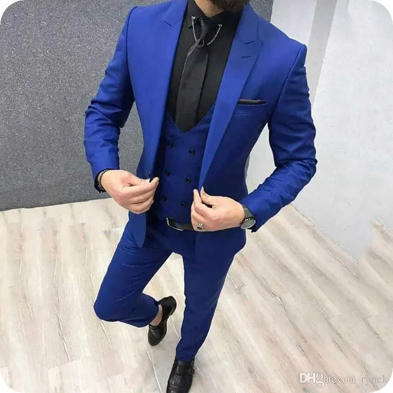 2019 Fashion Casual Business Royal Blue Mens Suits 3 Pieces Formal Dress Groomsman Men Wedding Suit For Men Groom Prom Tuxedos
2019 Fashion Casual Business Royal Blue Mens Suits 3 Pieces Formal Dress Groomsman Men Wedding Suit For Men Groom Prom Tuxedos