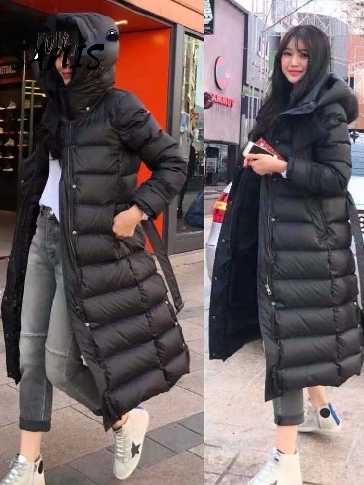 Женский длинный пуховик Sanis2021, плотное приталенное пальто, зимние женские пальто, пуховое пальто, пуховая куртка, пальто и куртки 
Женский длинный пуховик Sanis2021, плотное приталенное пальто, зимние женские пальто, пуховое пальто, пуховая куртка, пальто и куртки
