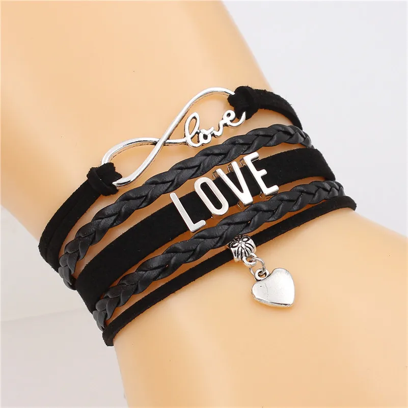 LOVE Letter Infinity Bracelet Love charm Multi-layer Bracelet Handmade Leather Bracelets PUNK Jewelry for men&women dropshipping
LOVE Letter Infinity Bracelet Love charm Multi-layer Bracelet Handmade Leather Bracelets PUNK Jewelry for men&women dropshipping
