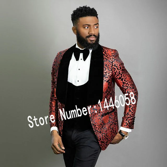 Handsome Groomsmen Brocade Groom Tuxedos Mens Wedding Dress Man Jacket Blazer Prom Dinner (Jacket+Pants+Tie+Vest) A008
Handsome Groomsmen Brocade Groom Tuxedos Mens Wedding Dress Man Jacket Blazer Prom Dinner (Jacket+Pants+Tie+Vest) A008