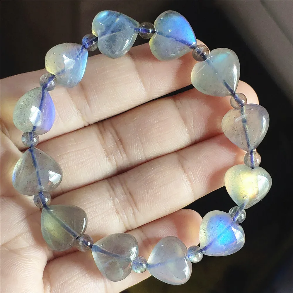 Natural Blue Light Labradorite Clear Heart Round Beads Bracelet Crystal 14x14mm Women Carved Grey Moonstone Stone AAAAA
Natural Blue Light Labradorite Clear Heart Round Beads Bracelet Crystal 14x14mm Women Carved Grey Moonstone Stone AAAAA