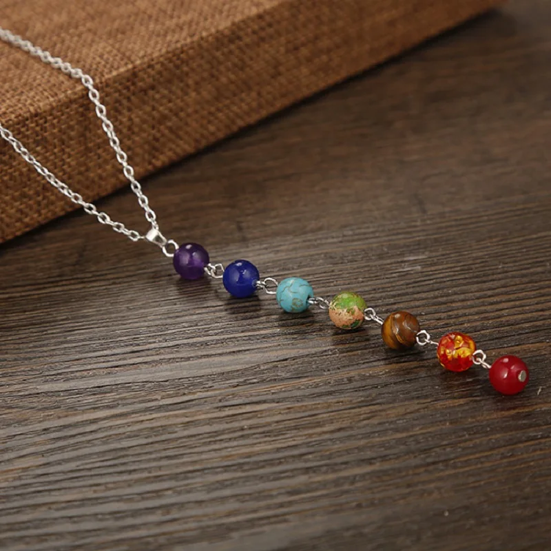 1PC Natural Crystal Seven Chakra Pendant Quartz Crystal Mineral Jewelry Fashion Couple Decoration Meditation Yoga Gift Jewelry
1PC Natural Crystal Seven Chakra Pendant Quartz Crystal Mineral Jewelry Fashion Couple Decoration Meditation Yoga Gift Jewelry