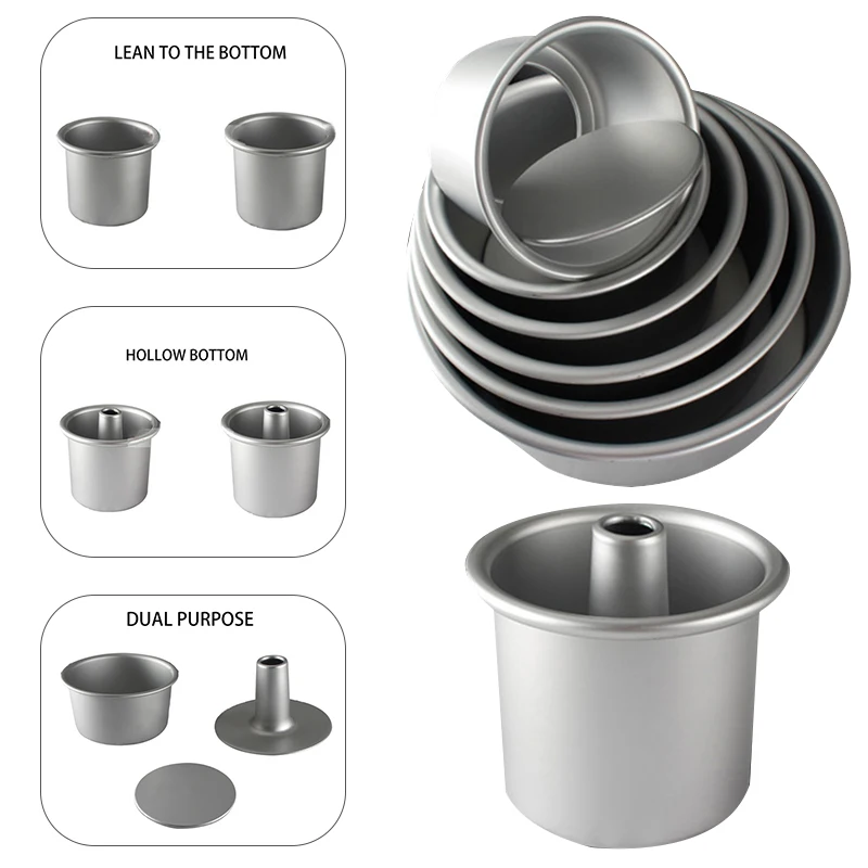 QiFeng Aluminum Alloy Round Chiffon Cake Pan 3 Styles Removable Bottom Hollow Chimney Cake Mold DIY Baking Cake Tools Bake Model
QiFeng Aluminum Alloy Round Chiffon Cake Pan 3 Styles Removable Bottom Hollow Chimney Cake Mold DIY Baking Cake Tools Bake Model