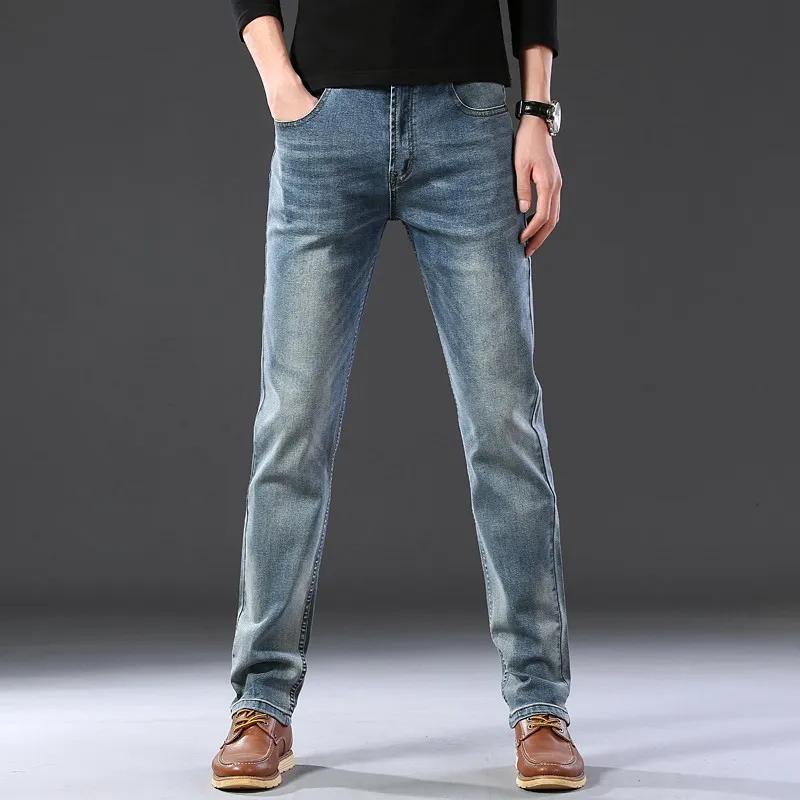 2020 SULEE Top Brand New Men's Jeans Business Casual Elastic Comfort Straight Denim Pants Male High Quality Brand Trousers
2020 SULEE Top Brand New Men's Jeans Business Casual Elastic Comfort Straight Denim Pants Male High Quality Brand Trousers