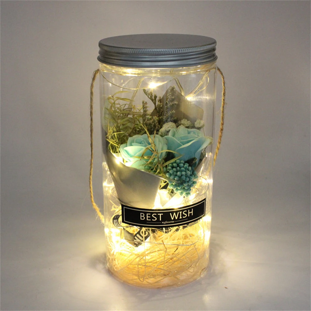 Valentine's Day Romantic Everlasting Rose Wishing Bottle LED String Light Handmade Dry Bouquet Preserved Flowers Gift Decoration
Valentine's Day Romantic Everlasting Rose Wishing Bottle LED String Light Handmade Dry Bouquet Preserved Flowers Gift Decoration