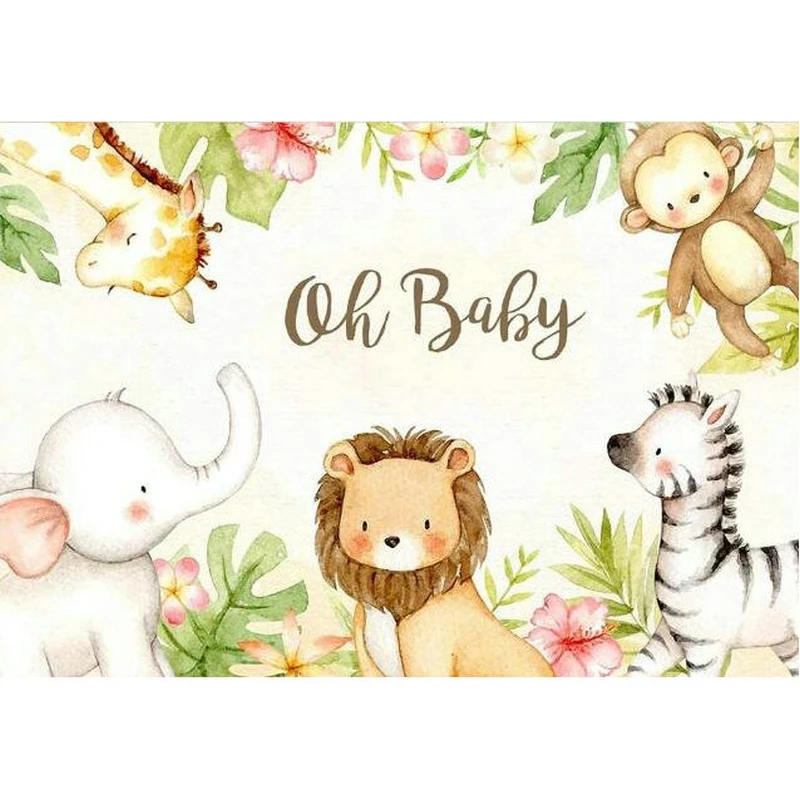 Cute Animals Oh Baby Backdrop Flower with Leaves Photography Background Celebration Photo Booth Studio Decor
Cute Animals Oh Baby Backdrop Flower with Leaves Photography Background Celebration Photo Booth Studio Decor